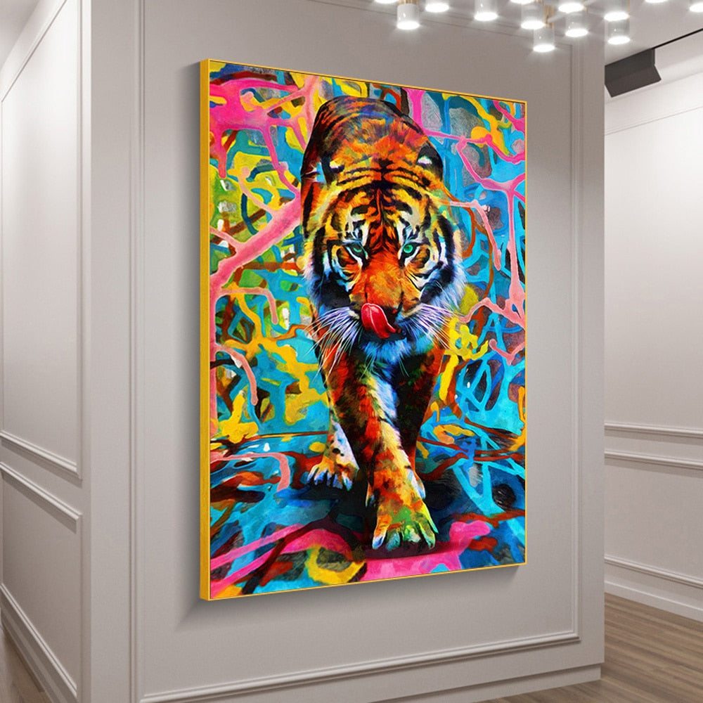 CORX Designs - Colorful Tiger Graffiti Canvas Art - Review
