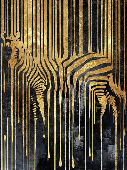 CORX Designs - Zebra Golden Line Canvas Art - Review