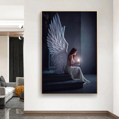 CORX Designs - Girl With Wings and Candle Canvas Art - Review