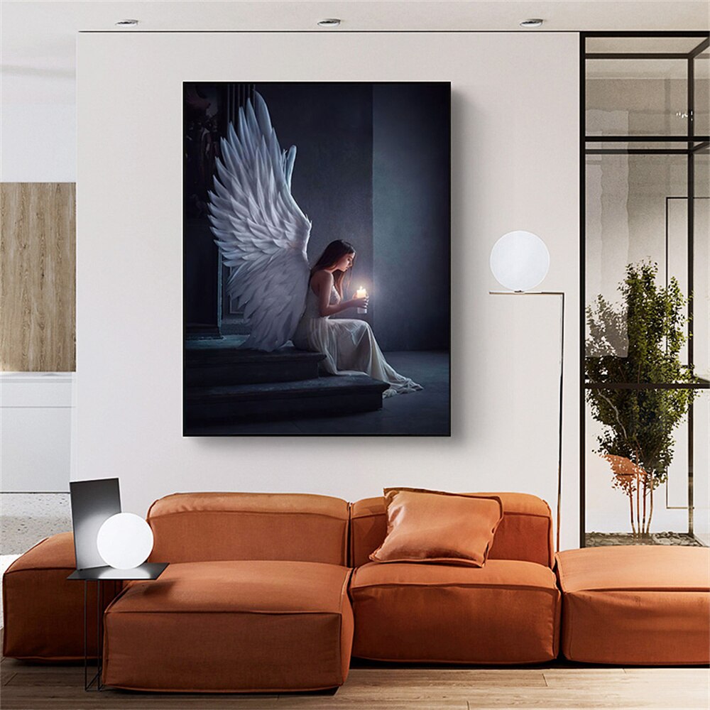 CORX Designs - Girl With Wings and Candle Canvas Art - Review