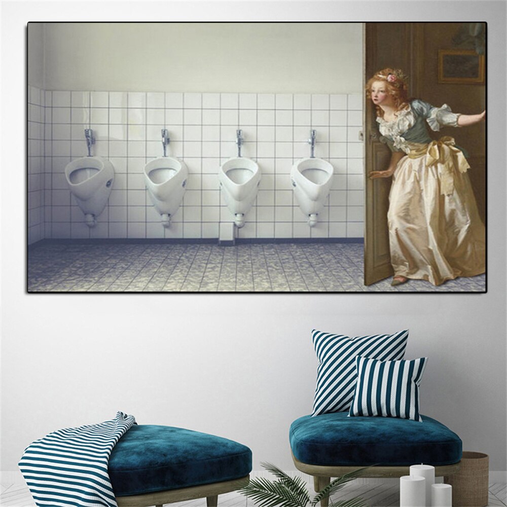 CORX Designs - Girl Who Strayed into Men's Bathroom Canvas Art - Review